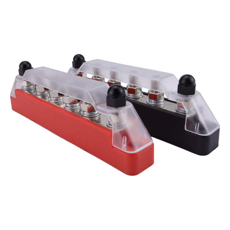 Pair 6 Way 48V 150A M6 Power Distribution Block Terminal Studs with 12pcs Terminals, CP-4428