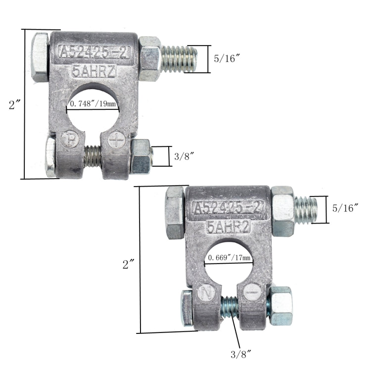 Car Positive & Negative Battery Connector Zinc Alloy Battery Clamp with 4pcs SC Terminals and Cover, with Cover