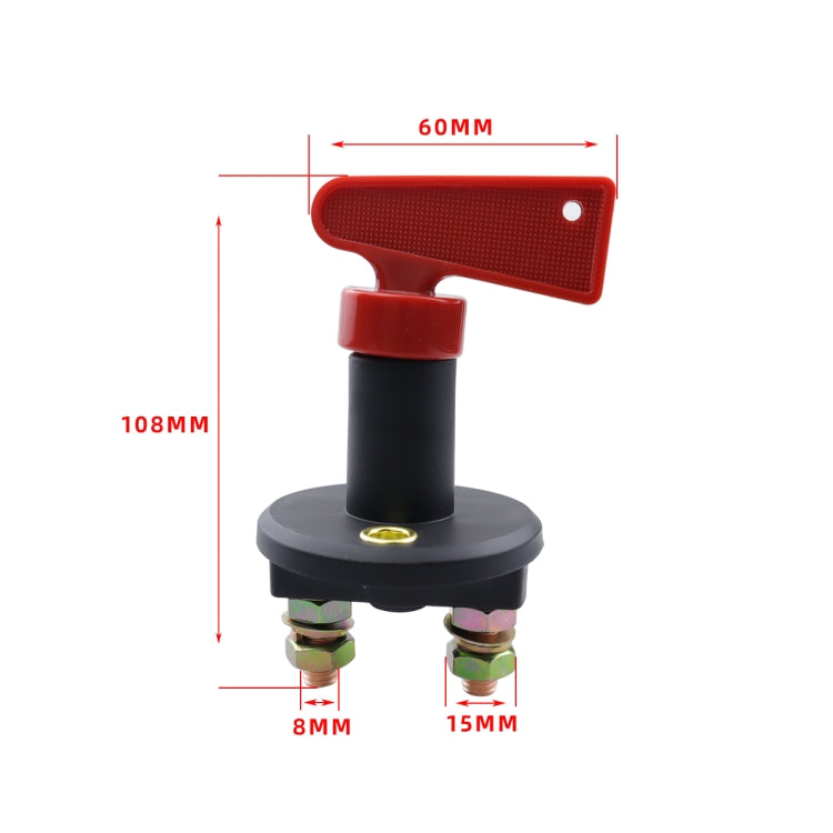 Pair Car / Boat Battery Power Off Switch with 100A Terminal, Pair Black Red