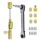19pcs / Set Air Conditioning Valve Core Remover with Wrench, 19pcs / Set