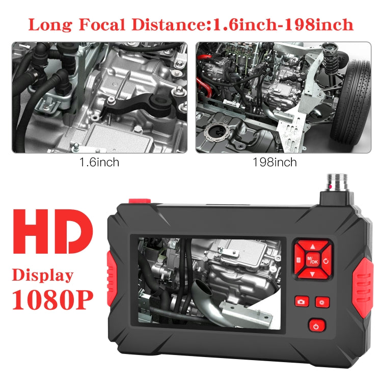 P30 8mm 1080P IP68 Waterproof 4.3 inch Screen Dual Camera Digital Endoscope, 1m Snake Tube, 3m Snake Tube, 5m Snake Tube