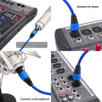 5 Color / Set JC1015 XLR 3pin Male to Female Audio Cable, 1m, 1.8m