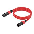6 Color / Set JC1015 XLR 3pin Male to Female Audio Cable, 1m, 1.8m