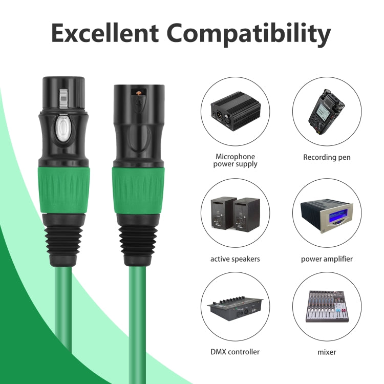 6 Color / Set JC1015 XLR 3pin Male to Female Audio Cable, 1m, 1.8m