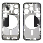 For iPhone 15 Pro Middle Frame Bezel Plate with Side Keys + Card Tray, China Version, US Version, CE EU Version
