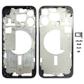 For iPhone 15 Pro Max Middle Frame Bezel Plate with Side Keys + Card Tray, China Version, US Version, CE EU Version