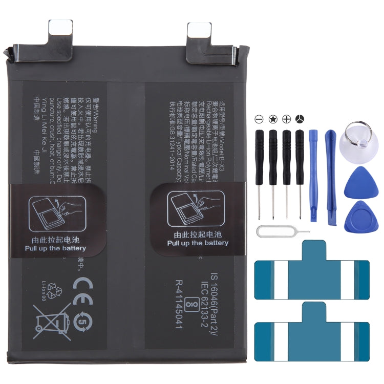 Li-Polymer Battery Replacement, For vivo X100 BA06 5000mAh, For vivo X90s B-X5 4810mAh, For vivo iQOO Neo7 Racing B-Y5 5000mAh, For vivo iQOO Neo7 SE B-W7 5000mAh, For vivo X90 Pro B-X1 4870mAh, For vivo X90 B-X5 4810mAh, For vivo iQOO 11 B-X3 5000mAh ...