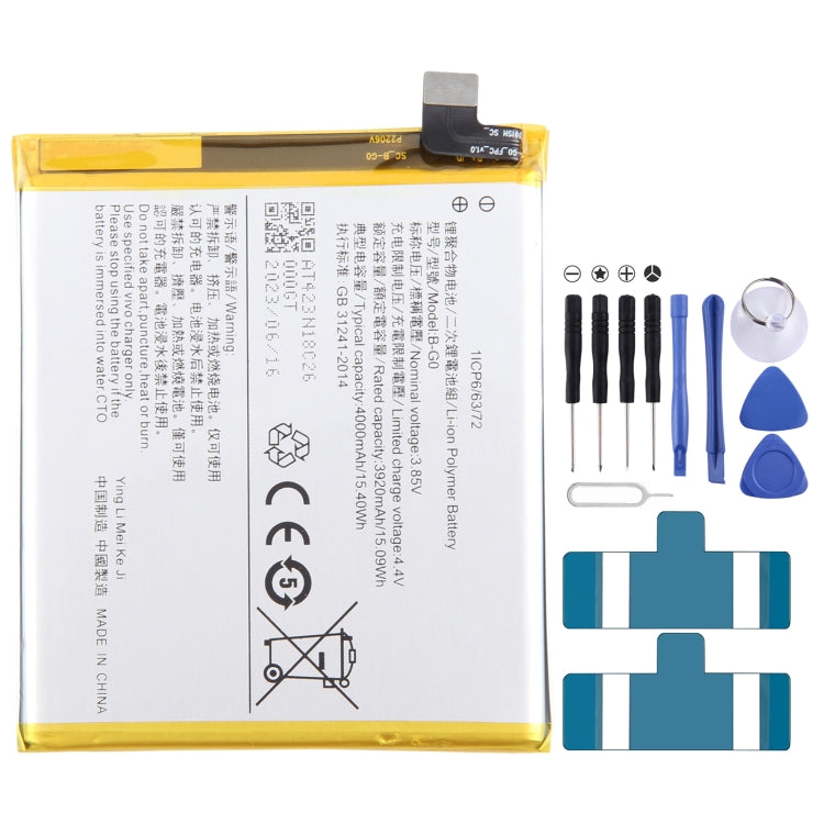 Li-Polymer Battery Replacement, For vivo X27 Pro B-G3 4000mAh, For vivo Y15 B-G7 5000mAh, For vivo Z5X B-G7 5000mAh, For vivo X27 B-G0 4000mAh, For vivo Y3 B-G7 5000mAh, For vivo V15 B-G2 4000mAh, For vivo Y67 B-B2 2930mAh, For vivo X9 Plus B-B8 3900mA...