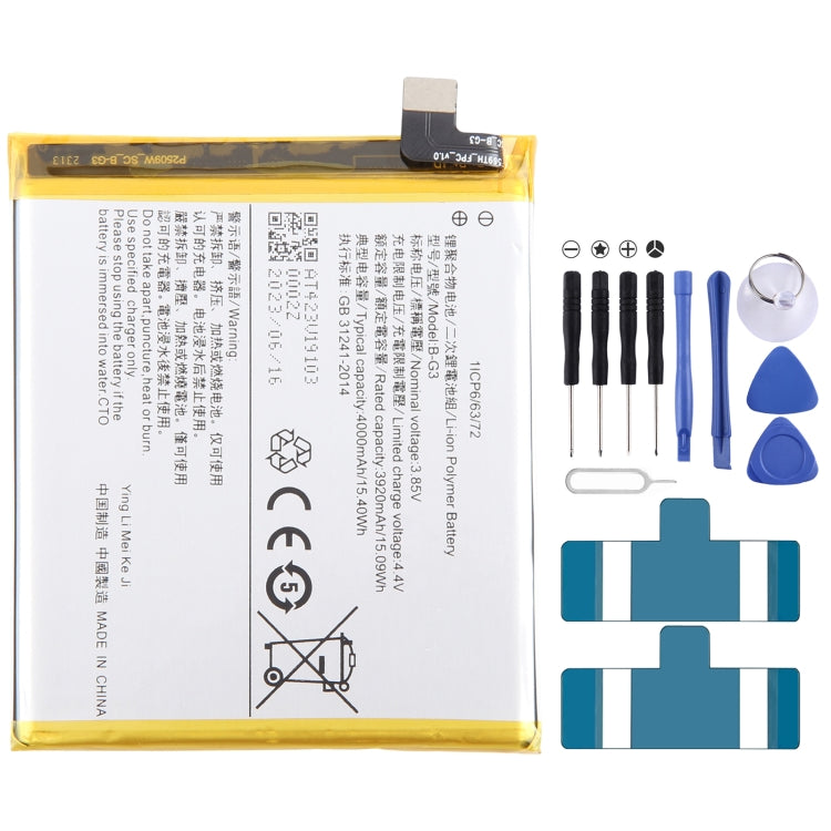 Li-Polymer Battery Replacement, For vivo X27 Pro B-G3 4000mAh, For vivo Y15 B-G7 5000mAh, For vivo Z5X B-G7 5000mAh, For vivo X27 B-G0 4000mAh, For vivo Y3 B-G7 5000mAh, For vivo V15 B-G2 4000mAh, For vivo Y67 B-B2 2930mAh, For vivo X9 Plus B-B8 3900mA...