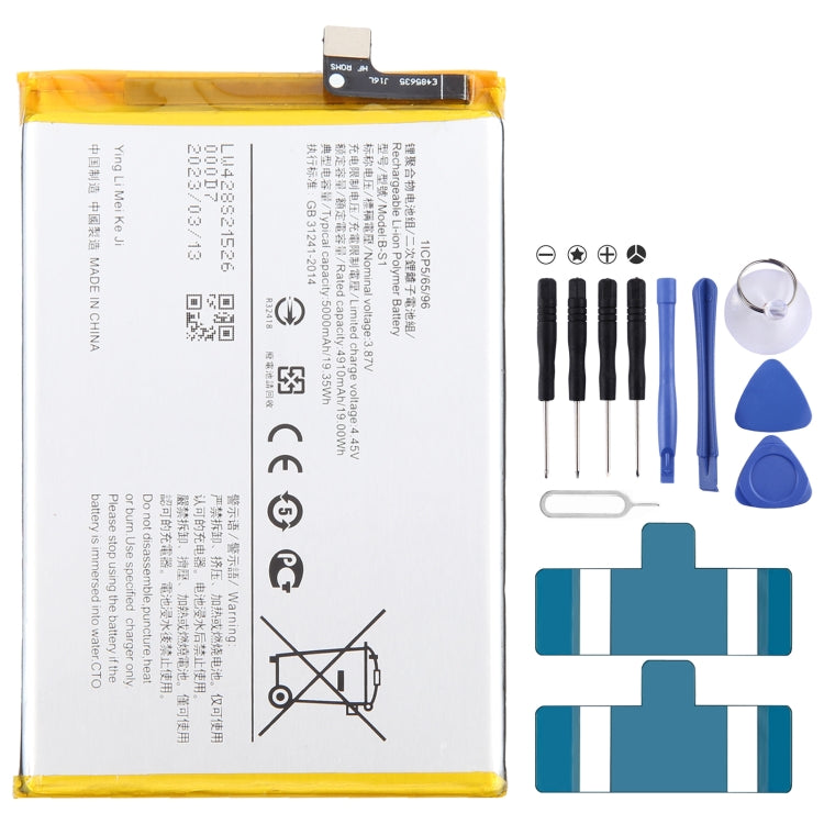 Li-Polymer Battery Replacement, For vivo Y17s BA10 5000mAh, For vivo S17 Pro B-Z8 4600mAh, For vivo S17 B-Z7 4600mAh, For vivo Y78 B-Z5 5000mAh, For vivo V27e B-Y2 4600mAh, For vivo Y35 5G V2230A B-Y1 5000mAh, For vivo Y02 B-W1 5000mAh                 ...
