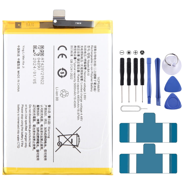 Li-Polymer Battery Replacement, For vivo Y17s BA10 5000mAh, For vivo S17 Pro B-Z8 4600mAh, For vivo S17 B-Z7 4600mAh, For vivo Y78 B-Z5 5000mAh, For vivo V27e B-Y2 4600mAh, For vivo Y35 5G V2230A B-Y1 5000mAh, For vivo Y02 B-W1 5000mAh                 ...