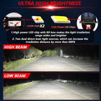 T05 Pair 3 inch Car Bifocal Direct Light Source LED Lens Headlight, Left-hand Drive, T05