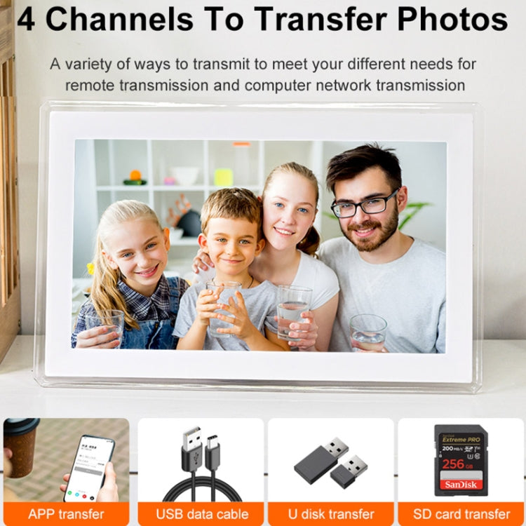 15.6 inch IPS Screen Digital Cloud Photo Frame Wall Mounted LED Advertising Machine, US Plug, UK Plug, EU Plug, AU Plug