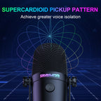 ONIKUMA M830 USB Desktop Colorful RGB Condenser Microphone