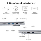 14 inch Windows 11 Laptop, Gen 4th Intel Core i3 CPU, 180 Degree Rotation Axis, 8GB+128GB, 8GB+256GB, 8GB+512GB, 8GB+1TB, 16GB+128GB, 16GB+256GB, 16GB+512GB, 16GB+1TB