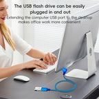 USB 3.0 Female To USB 3.0 Male Side Elbow Extension Cable for USB Disk Mouse / Keyboard / Printer, 1m