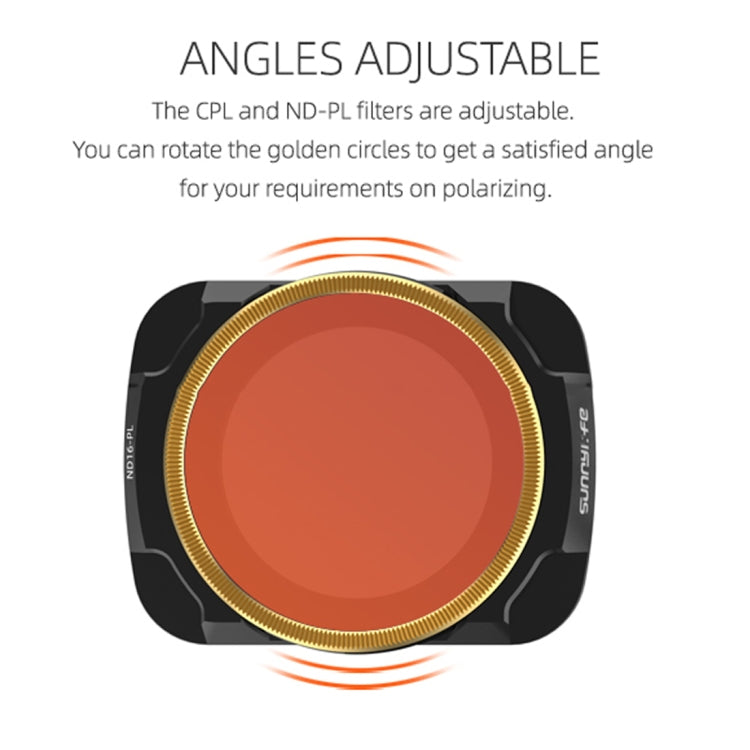 Sunnylife AIR2-FI9282 For DJI Mavic Air 2 ND16-PL Coating Film Lens Filter, ND16-PL