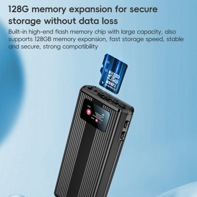 ZD42B Magnetic Sound Control Smart Noise Reduction Voice Recorder, 16GB, 32GB