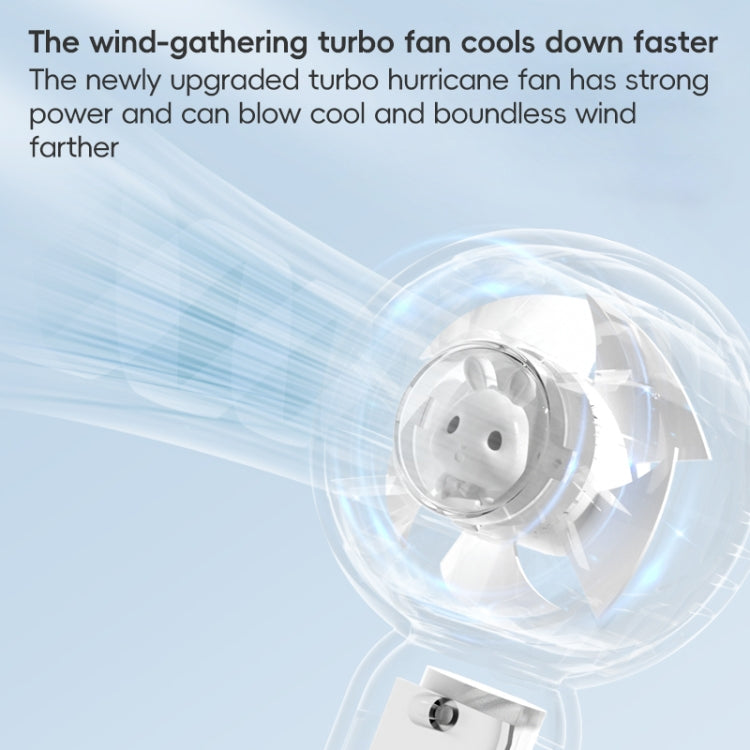 Mini Turbine Handheld Cute Rabbit Electric Fan
