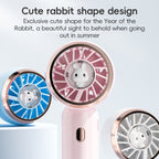 Mini Turbine Handheld Cute Rabbit Electric Fan