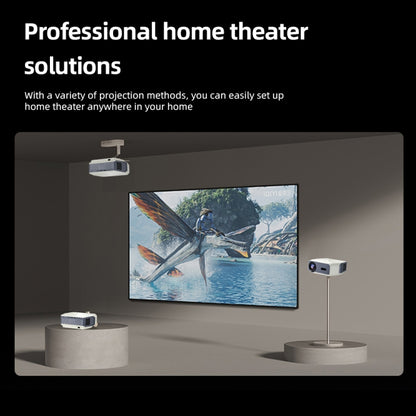AUN A004 Pro 1920 x 1080P 9000Lumen Android 14 Portable LCD Projector, US Plug, UK Plug, EU Plug, AU Plug