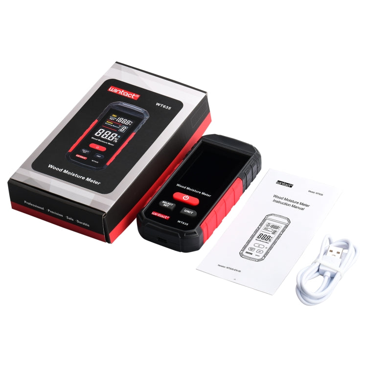 Wintact WT635 Wood Moisture Meter with 10 Gears, WT635