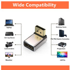 8K 60Hz PD1.4 Male Displayport to Female Displayport Adapter Converter, Up, Down, Left, Right