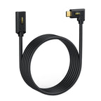 240W USB-C / Type-C Male to Female Multi-function USB 4.0 Elbow Data Extension Cable, 1m