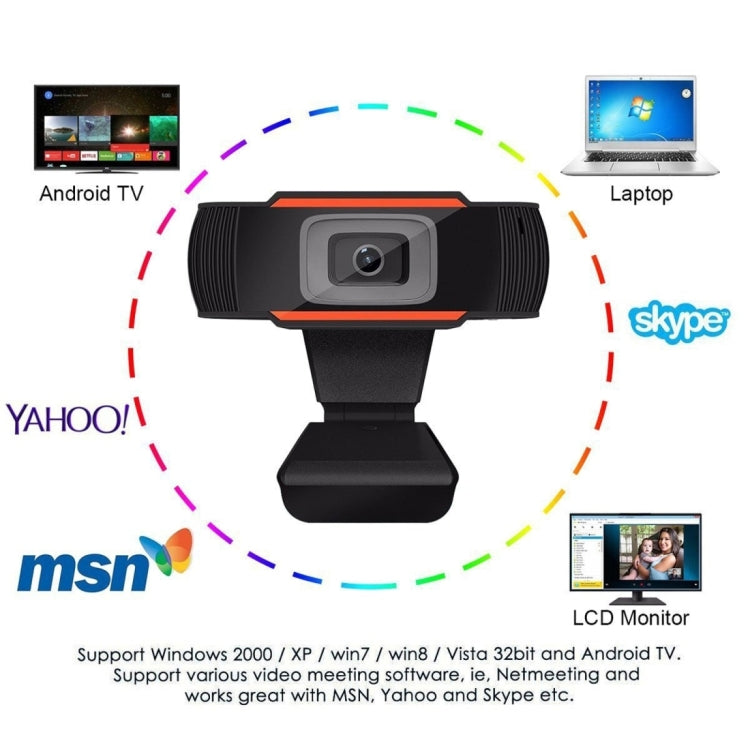 HD Computer Camera Integrated Microphone USB Web Cam, 1080P 25fps, 1080P 30fps