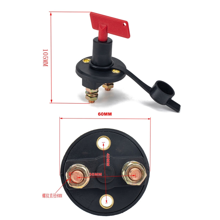 200A Car Motorcycles Battery Selector Isolator Disconnect Rotary Switch Cut, A2954