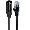 Network Extension Cable for DMX-CON Controller Series, Length: 30cm, XLR 3 Pin Male to RJ45 Male, XLR 3 Pin Female to RJ45 Male
