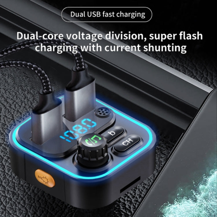 WEKOME WP-C52 Pop Digital Series MP3 Wireless Fast Charging Car Charger, WP-C52