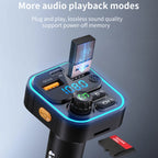 WEKOME WP-C52 Pop Digital Series MP3 Wireless Fast Charging Car Charger, WP-C52
