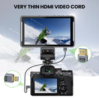 1.2m Coaxial Micro HDMI to HDMI 8K UHD 48Gbps Video Connection Cable, 120cm Right Elbow, 120cm Straight Head, 120cm Left Elbow