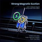 CW12 15W Max QI Standard Magnetic Wireless Charging Car Holder, CW12