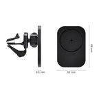 CW12 15W Max QI Standard Magnetic Wireless Charging Car Holder, CW12