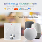 WiFi Smart Home LED Thermostat with Matter, BHT-009GALW-MT Water Heating, BHT-009GBLW-MT Electric Heating, BHT-009GCLW-MT Boiler Heating