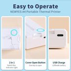 A41 203DPI Portable Tattoo Printer Office Study Bluetooth HD Thermal Printer, A41
