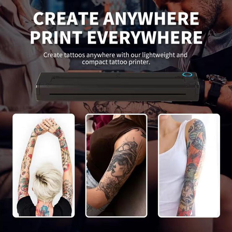 A41 203DPI Portable Tattoo Printer Office Study Bluetooth HD Thermal Printer, A41