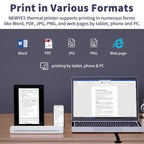 A41 203DPI Portable Tattoo Printer Office Study Bluetooth HD Thermal Printer, A41
