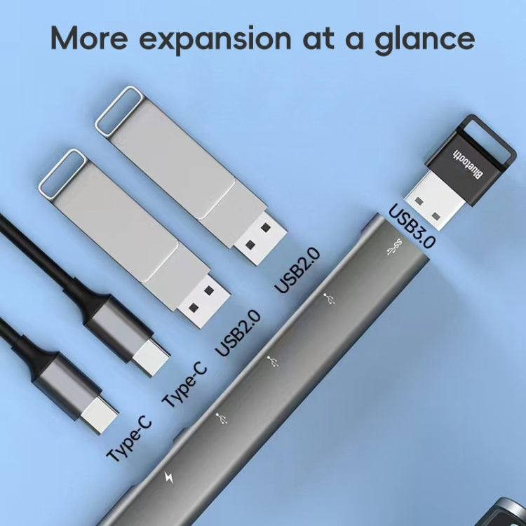 2 Type-C, 3 USB Multifunctional HUB Docking Station, 2 Type-C, 3 USB