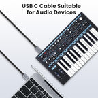 USB-C / Type-C to USB-B BM Printer MIDI Keyboard Adapter Cable, 0.5m, 1.8m, 3m