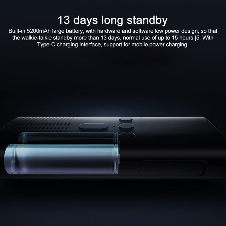 IP65 waterproof Xiaomi walkie talkie for hiking and security use