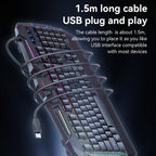 Yesido KB21 104-key 1.5m USB Wired Keyboard with Breathing Light, KB21