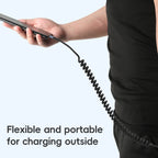 For LeadingIdeal L9 / L8 / L7 / L6 PD65W Type-C Elbow to Type-C, 8 Pin Spring Charging Cable