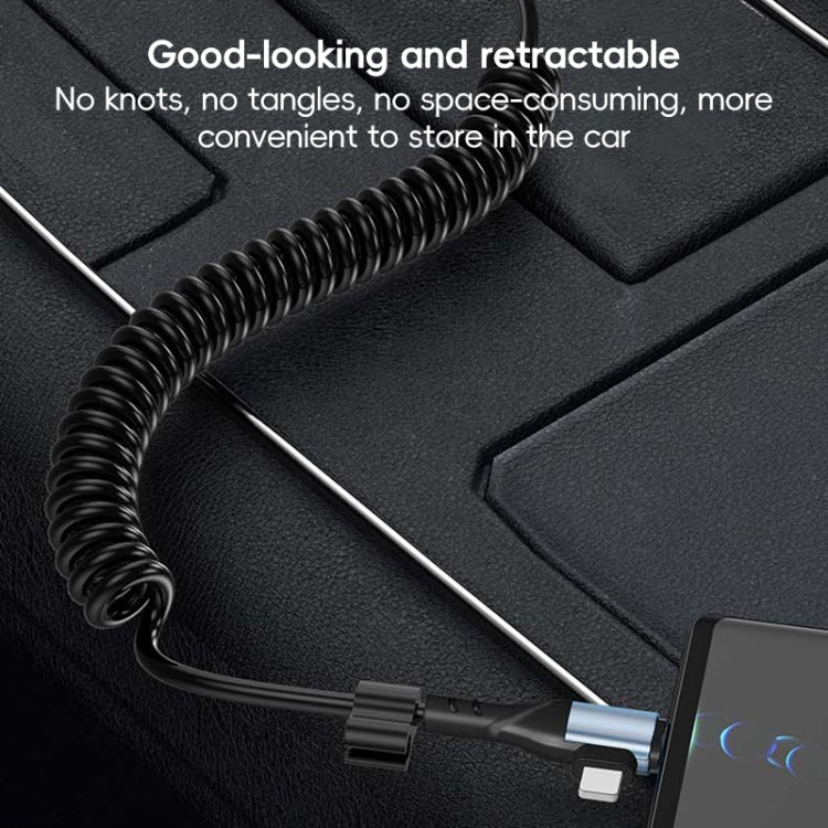For LeadingIdeal L9 / L8 / L7 / L6 PD65W Type-C Elbow to Type-C, 8 Pin Spring Charging Cable