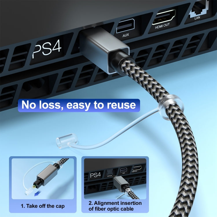 OD5.0mm Toslink Male to Male Digital Optical Audio Cable, 1m, 1.8m, 3m, 5m