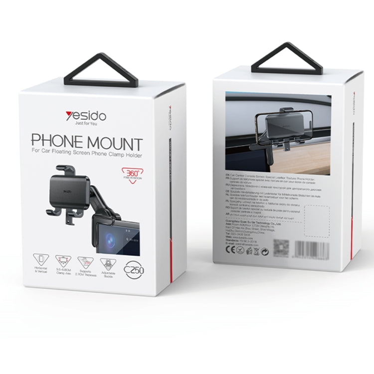 Yesido C250 Phone Clamp Holder For Car Floating Screen, C250