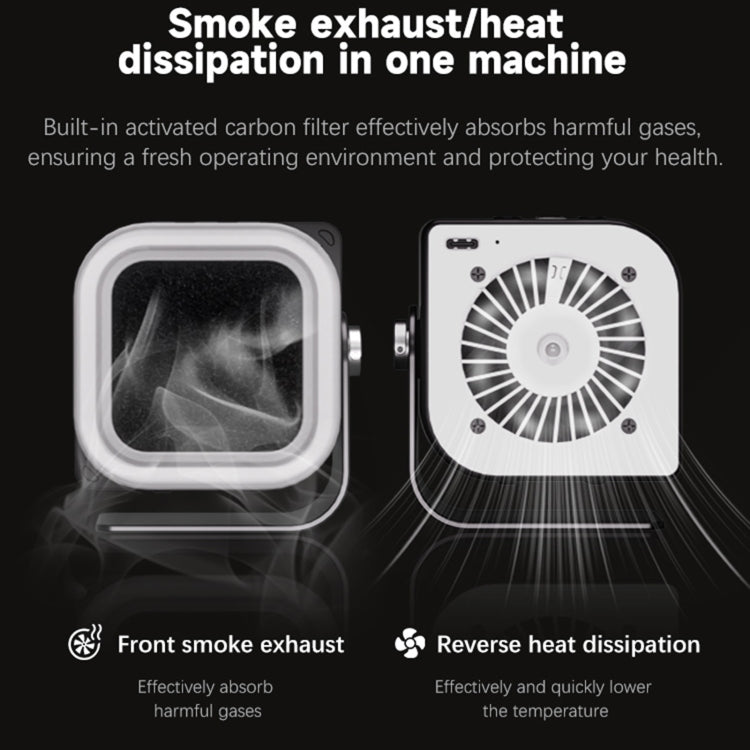 TBK F001 3 in 1 Smoking & UV Curing & Filtration Smoke Exhaust Multifunctional Fan, TBK F001