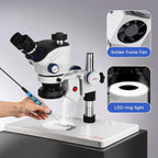Kaisi TX-350E Ver1.3 7X-50X Zoom Trinocular Stereo Microscope with Big Base & 4K Camera, Kaisi TX-350E Ver1.3